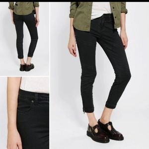 UO Silence + Noise Moto Skinny Pants Zipper Ankle